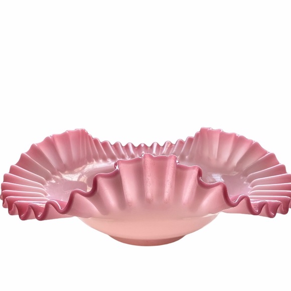 Vintage Victorian Fluted Crimped Glass Centerpiece - Picture 5 of 10